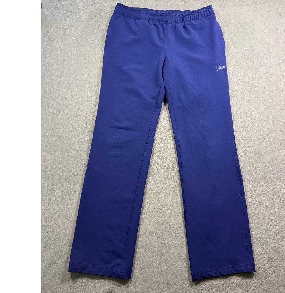 Speedo Men's Size Medium Royal Blue Essential Warm Up Athletic Swim Track Pants